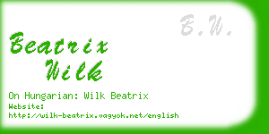 beatrix wilk business card